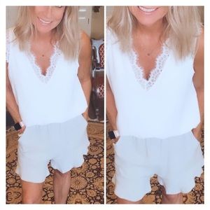 Light Blue Summer Ruffled Linen Shorts